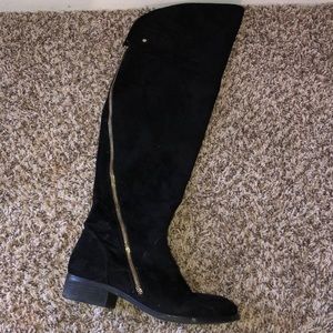 Black Thigh High Boots